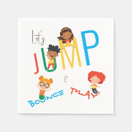 Jump Bounce Play Trampoline Park Party Geburtstag Serviette