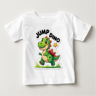 Jump Dino - Cartoon Sticker T - Shirt
