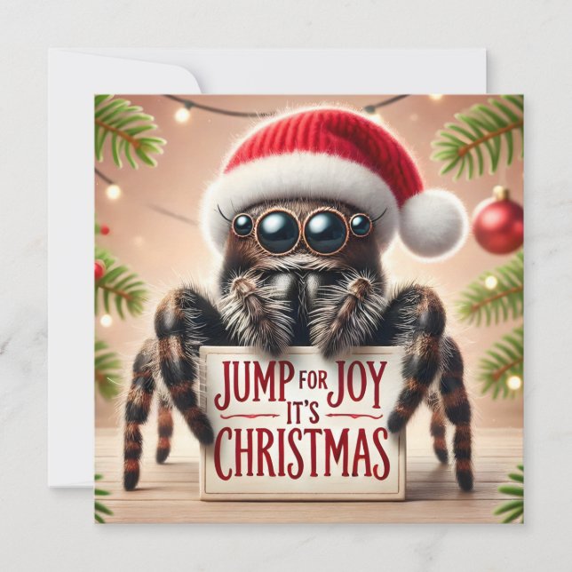 Jump for Joy Es ist Weihnachten Niedlich Springspi (Vorderseite)