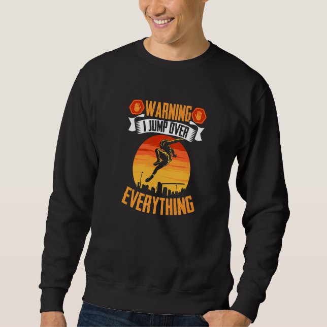 Jump Freerunning Obstacle Course Acrobatic Par Sweatshirt (Vorderseite)