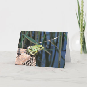 Jump - green frog Greeting card Karte
