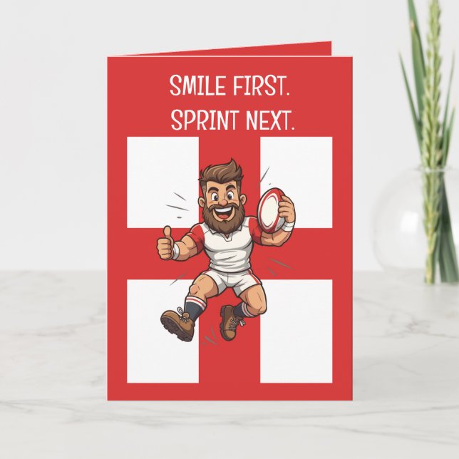 Jump High Play Proud Rugby England Karte (Vorderseite)