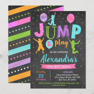Jump House Trampolin Park Geburtstagseinladungen Einladung