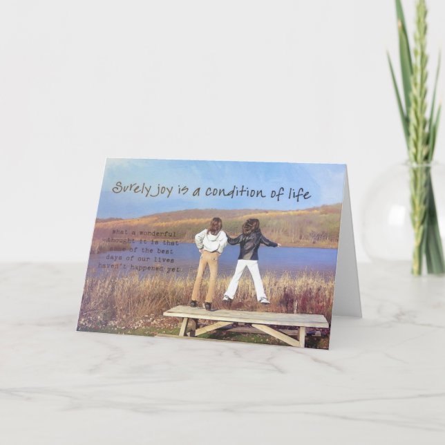 JUMP JUMP JUMP Grußkarte Dankeskarte (Vorderseite)