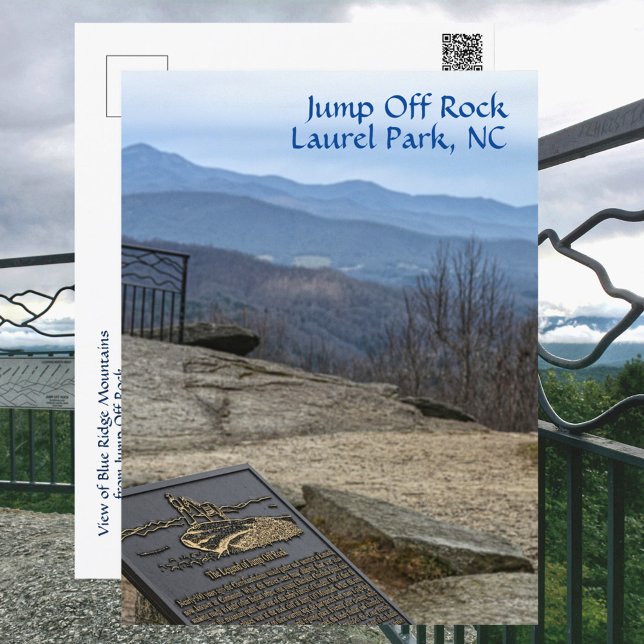 Jump Off Rock Laurel Park NC Blue Ridge Mountains Postkarte (Von Creator hochgeladen)