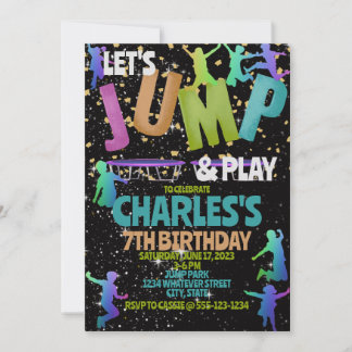 Jump Park Kindergeburtstag Party Custom Einladung