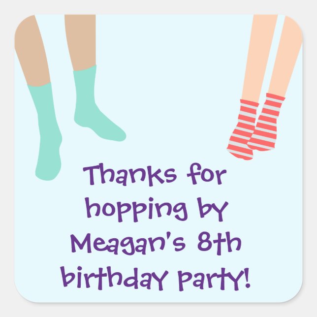 Jump Party Danke, Aufkleber (Vorderseite)