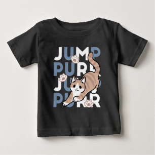 Jump Purr Jump: Spielerisches Cat Design mit Spaß  Baby T-shirt