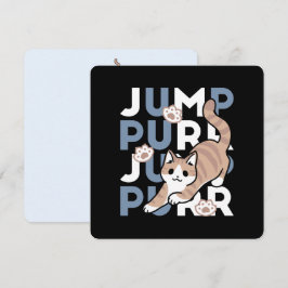 Jump Purr Jump: Spielerisches Cat Design mit Spaß  Feiertagskarte