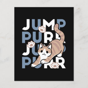 Jump Purr Jump: Spielerisches Cat Design mit Spaß  Flyer
