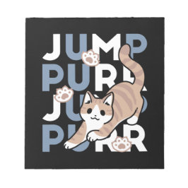 Jump Purr Jump: Spielerisches Cat Design mit Spaß  Notizblock