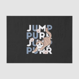 Jump Purr Jump: Spielerisches Cat Design mit Spaß  Seidenpapier