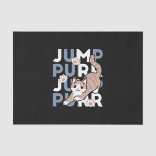 Jump Purr Jump: Spielerisches Cat Design mit Spaß  Seidenpapier