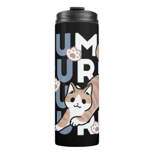 Jump Purr Jump: Spielerisches Cat Design mit Spaß Thermosbecher