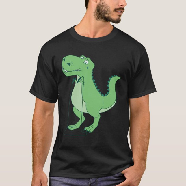 Jump Rope Dinosaur Jump Rope Fitness T-Shirt (Vorderseite)