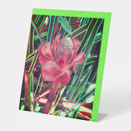 Jump to Jamaica Wonder Blume Art Pedestal Sign Sockelschild