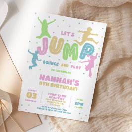 Jump Trampoline Park Geburtstagsparty Einladung