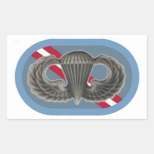 Jump Wings auf 1. Bn 143. Inf Oval Stickers
