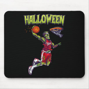 Jump Zombie Bysketbyll Dunk Player Halloween Pumpk Mousepad