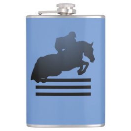 Jumper Clearing an Hindernis. Flachmann