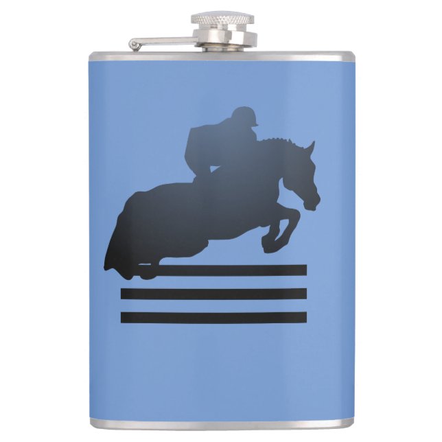 Jumper Clearing an Hindernis. Flachmann (Vorderseite)