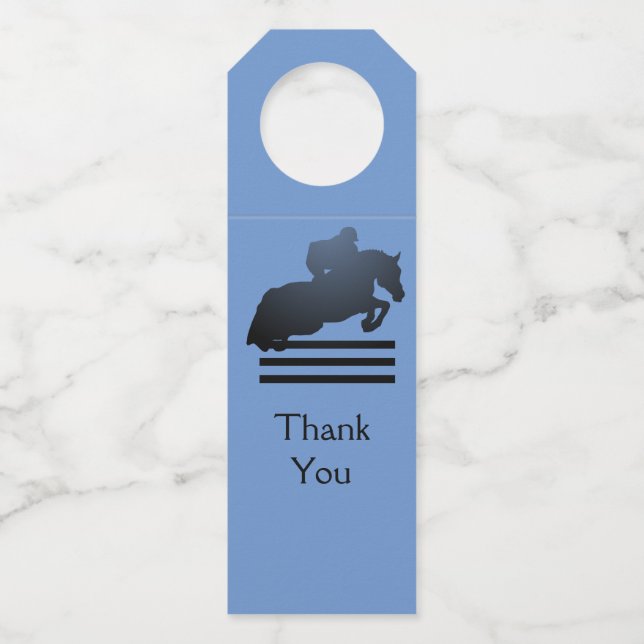 Jumper Clearing an Hindernis. Flaschenanhänger (Vorderseite)