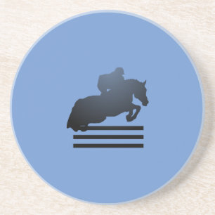 Jumper Clearing an Hindernis. Getränkeuntersetzer