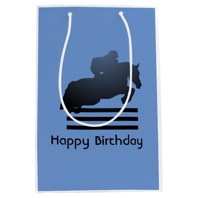 Jumper Clearing an Hindernis. Mittlere Geschenktüte (Vorderseite)