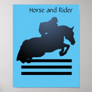 Jumper Clearing an Hindernis. Poster