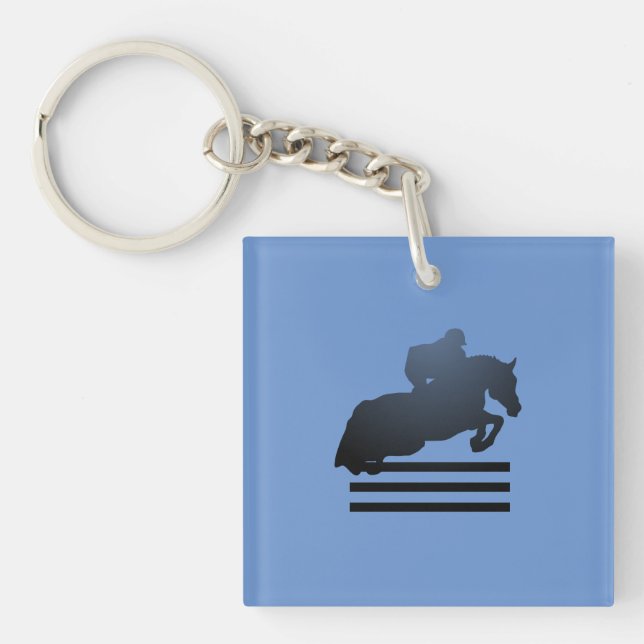 Jumper Clearing an Hindernis. Schlüsselanhänger (Vorderseite)
