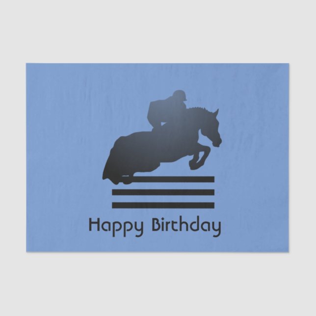 Jumper Clearing an Hindernis. Seidenpapier (Vorderseite)