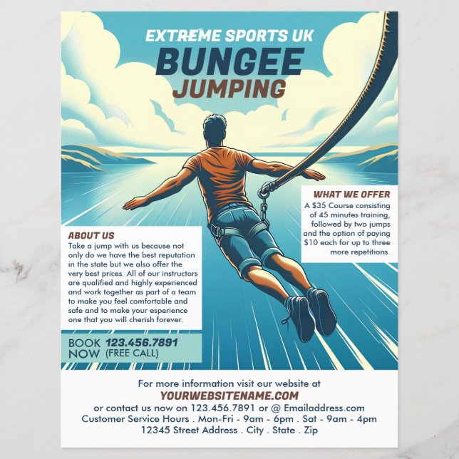 Jumper Design - Werbung für Bungee Jumping Course Flyer (Vorne)