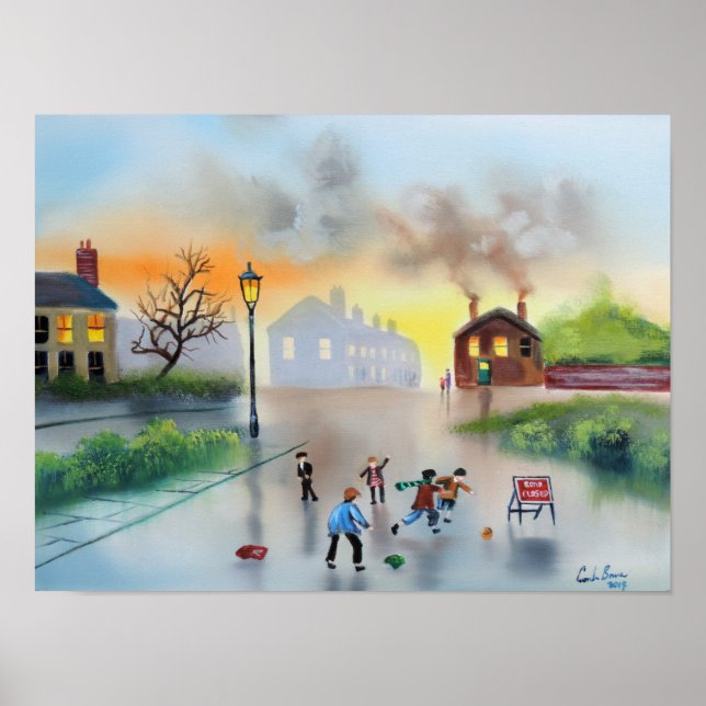 Jumper für Torpfosten Nostalgie Poster (Vorne)