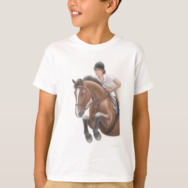 Jumper Horse Kids Sweatshirt T-Shirt (Vorderseite)