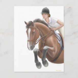 Jumper Horse Postcard Postkarte