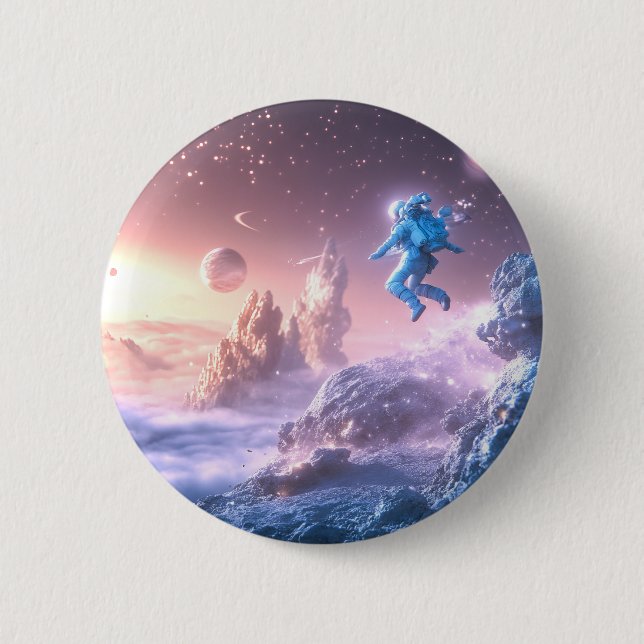 Jumping Astronaut Button (Vorderseite)