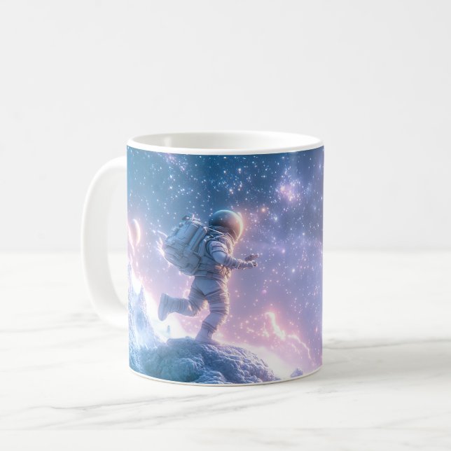 Jumping Astronaut Kaffeetasse (Vorderseite Links)