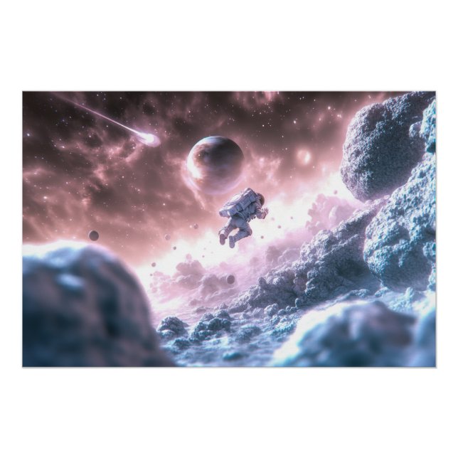 Jumping Astronaut Poster (Vorderseite)