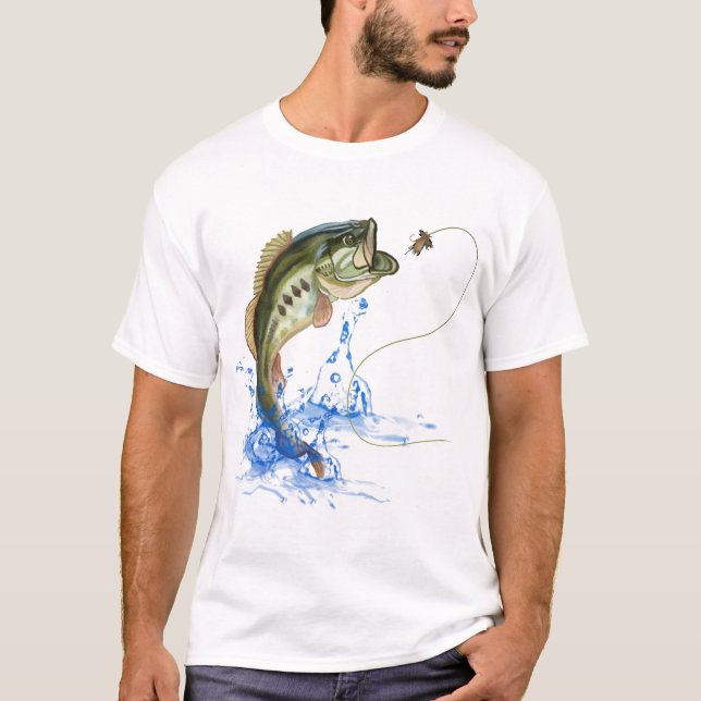 Jumping Bass Fishing Lure T-Shirt (Vorderseite)