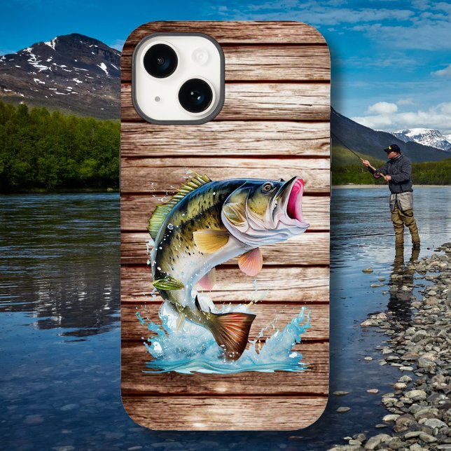 Jumping Bass Gone Fishing Case-Mate iPhone Hülle (Von Creator hochgeladen)