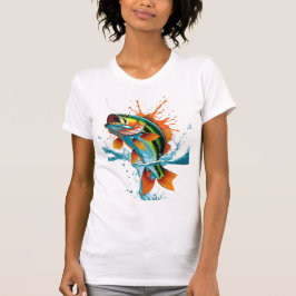 Jumping Bass in Splash Colors T-Shirt