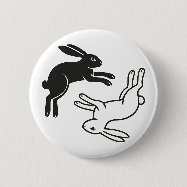 Jumping Bunnies Button (Vorderseite)