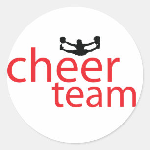 Jumping Cheerleader Team Gear Runder Aufkleber
