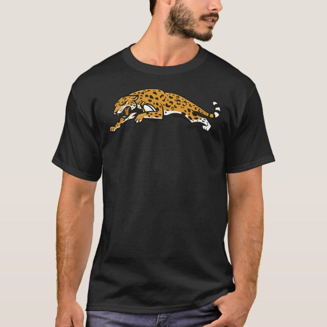 Jumping Cheetah Design Classic T - Shirt (Vorderseite)