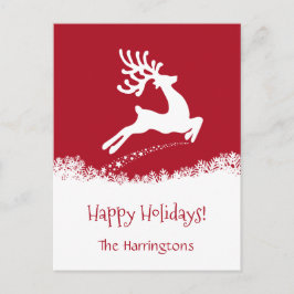Jumping Deer benutzerdefinierter Text Holidays Pos Feiertagspostkarte