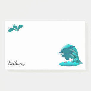 Jumping Delphins Personalisiert Post-it Klebezettel