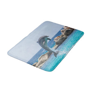 Jumping Dolphin Bath Room Rug Mat Wohngestaltung Badematte
