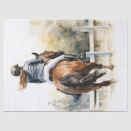 Jumping Eventing Horse Decoupage anzeigen Seidenpapier