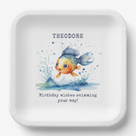 Jumping Fish Colorful Kindergeburtstag Party Custo Pappteller