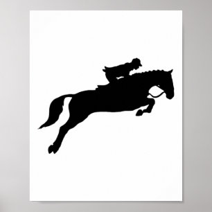 Jumping Galloping Running Pferd Poster